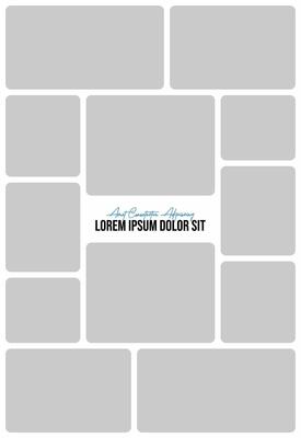 Pictures or photos frame collage. comics page grid layout abstract photo frames and digital photo wall template
