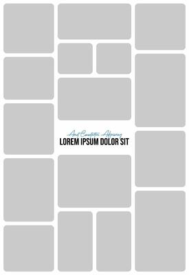 Pictures or photos frame collage. comics page grid layout abstract photo frames and digital photo wall template