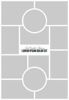 Pictures or photos frame collage. comics page grid layout abstract photo frames and digital photo wall template vector