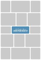 Pictures or photos frame collage. comics page grid layout abstract photo frames and digital photo wall template vector