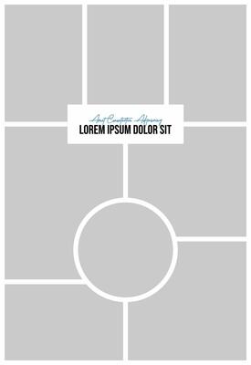 Pictures or photos frame collage. comics page grid layout abstract photo frames and digital photo wall template