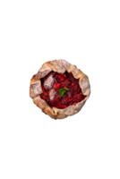 Delicious fresh sweet homemade rustic style strawberry tart png