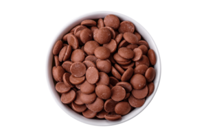 redondo gránulos de dulce confitería chocolate como un ingrediente para preparando postres png