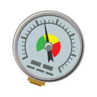 speed meter dial with neon gauge and arrow. Web connection, network or information download speed vector indicator. Internet bandwidth, WI-FI signal strength test app display