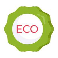 Premium download icon of eco label vector