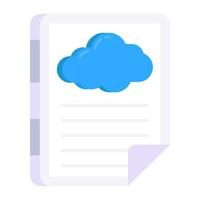 An icon design of cloud file vector