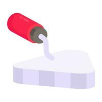 Editable design icon of trowel vector