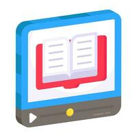 Trendy design icon of electronic book vector
