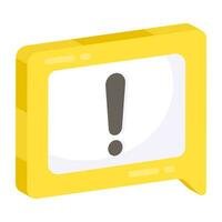 An icon design of chat error vector