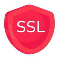 de moda diseño icono de SSL, seguro enchufe capa vector