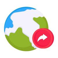 An icon design of global data transfer vector