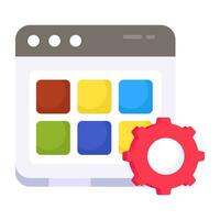 Conceptual design icon of web apps development vector