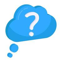 An icon design of cloud problem vector