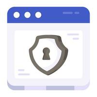 Modern design icon of web security vector