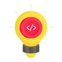 An icon design of coding idea vector