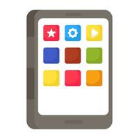 Conceptual design icon of mobile apps vector