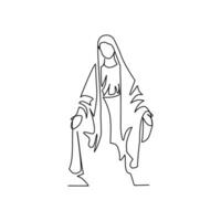 Statue drawn in line art style vector