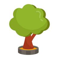 un icono de diseño perfecto de árbol vector