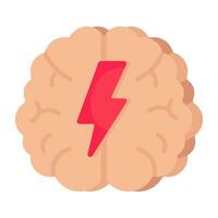 An icon design of brain power vector