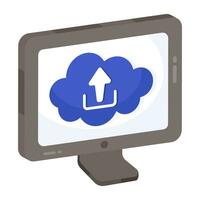 Modern design icon of cloud upload vector