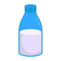 An icon design of milk bottle vector