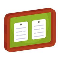 Trendy design icon of noticeboard vector