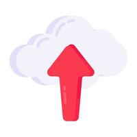 Modern design icon of cloud upload vector