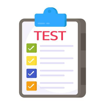 Modern design icon of test sheet