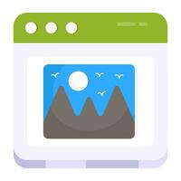 Unique design icon of web landscape vector