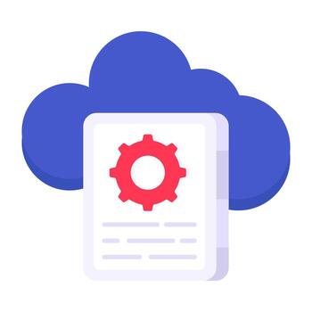 creativo diseño icono de nube archivo ajuste vector