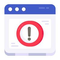 Modern design icon of web error vector