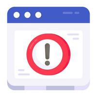 icono de diseño moderno de error web vector