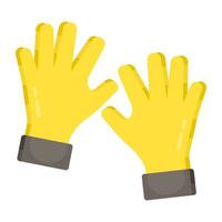 Winter hand covering accessory icon, gloves vector