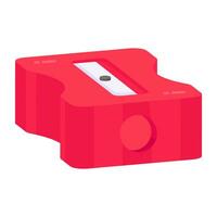 Conceptual flat design icon of sharpener vector