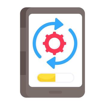 An icon design of mobile setting vector
