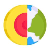 An icon design of ozone hole vector