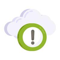 A unique design icon of cloud error vector