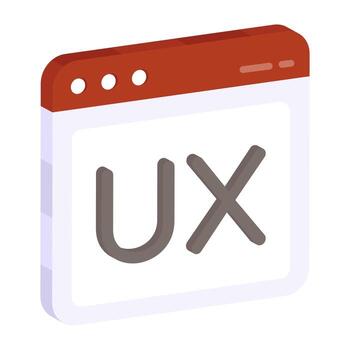 A colored design icon of user experience vector