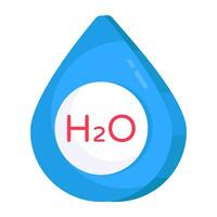 A flat design icon of water drop vector