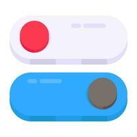 A creative design icon of toggle buttons vector