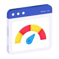 Modern design icon of web speed optimization vector