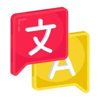 Vector design of language translator icon