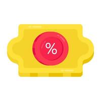 Modern design icon of discount card vector