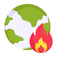 An icon design of global warming vector