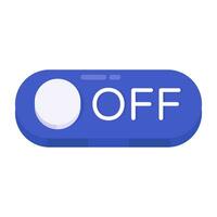 A creative design icon of toggle button vector