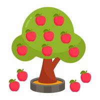 Colored design icon of falling apple vector