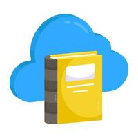 A perfect design icon of cloud book vector
