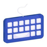 Trendy design icon of wired keyboard vector