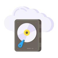 Creative design icon of cloud hdd vector