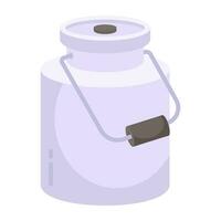 An icon design of milk can vector